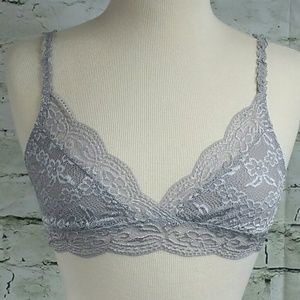 Silver Gray Bralette NWT NEW Sizes M  L  XL